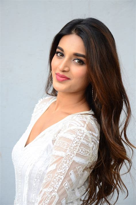 nidhhi agerwal in white dress at mr majnu movie interview hollywood tollywood bollywood