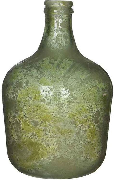 bolcom groene antieklook fles vaasvazen van glas    cm diego