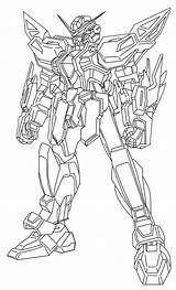 Gundam Coloring Pages Lineart Wing Suit Mobile Deviantart Unamed Search sketch template