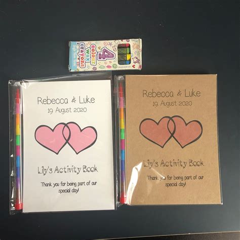 personalised childrens activity pack wedding   size etsy