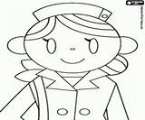 Coloring Stewardess Smiling Face Pilots Attendants Flight Pages sketch template