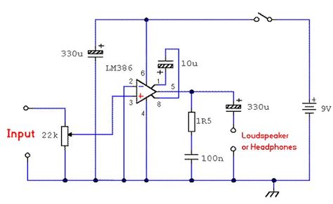 simple amplifier diagram diy electronics electronics projects diy amplifier