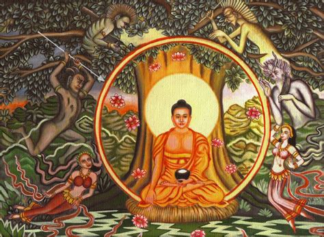 buddha artwork handmade canvas oil buddhist buddhism religion spiritual