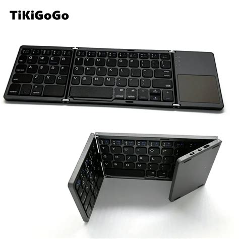 tikigogo folding bluetooth keyboard comb rechargeable portable bt wireless foldable mini