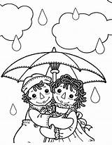 Ann Raggedy Coloring Andy Rain Umbrella Under Pages Color Netart Printable Print Book Choose Board sketch template
