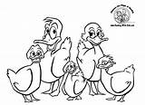 Coloring Ducks Duck Little Five Pages Cute Pond Kids Printable Fairy Sheets Colouring Family Cartoon Drawing Clipart Fairytale Color Print sketch template