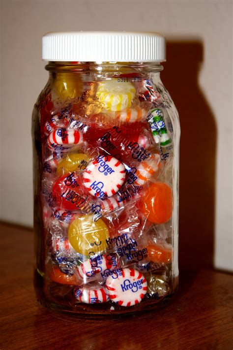glass jar full  hard candy picture  photograph  public