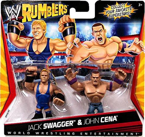 wwe wrestling rumblers series  jack swagger john cena mini figure