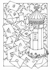 Coloring Mailbox Pages Edupics Drawings Large Colouring Choose Board sketch template