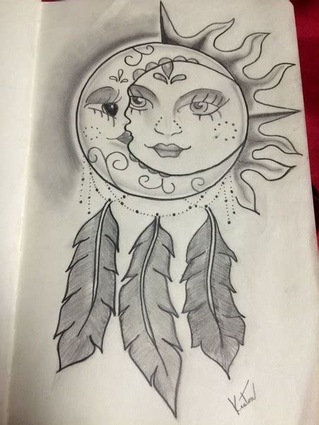 dotwork dreamcatcher stunning sun and moon tattoo ideas livingly