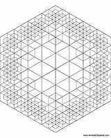 Geometric Mandalas Hexagonal Color sketch template