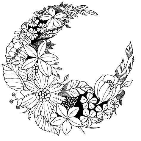 moon  celestial coloring pages  printable coloring pages