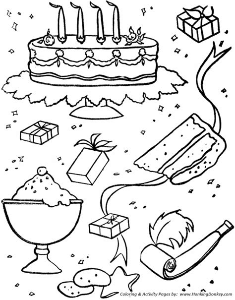 birthday coloring pages  birthday party images coloring activity