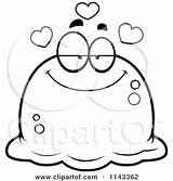 Blob Cartoon Pudgy Infatuated Clipart Outlined Coloring Vector Thoman Cory Drunk sketch template