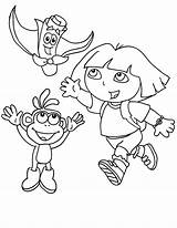 Dora Coloring Map Pages Explorer Boots Choose Board sketch template