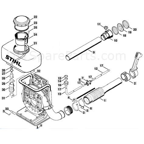 stihl br  backpack blower br  parts diagram conversion kit br sr