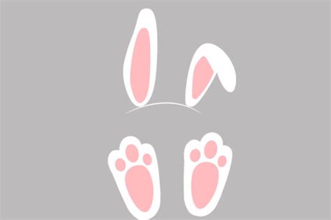 easter bunny feet  ears svg disenos  graficos