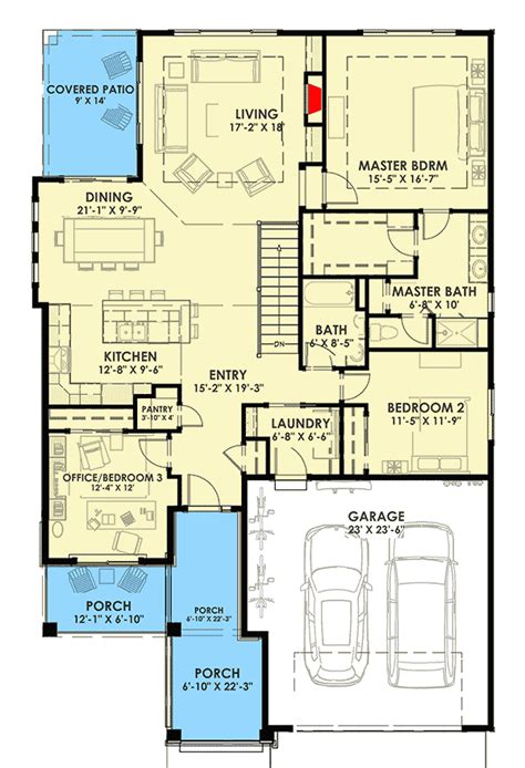 bungalow house floor plan cad