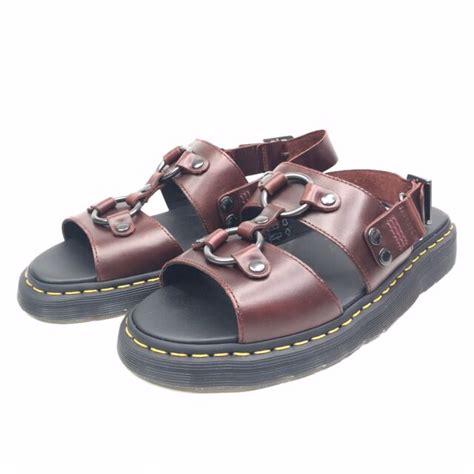 mens dr martens xabier sling  sandals charro brown leather size  ebay