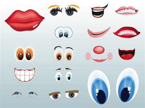eyes  mouths vector art graphics freevectorcom