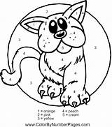 Color Number Cat Coloring Pages Printable Numbers Colouring Adults Kids Colors Animals Fall Children Cats Colorpages Friends Site sketch template