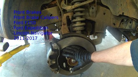 front brake caliper replacement pads  ford  expedition navigator   youtube