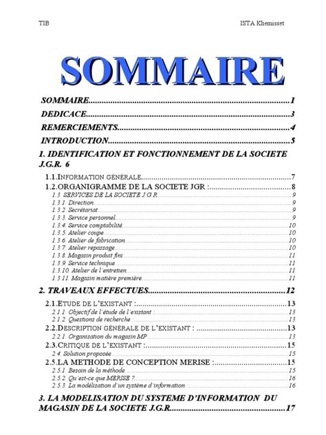 rapport de stage societer de confection wwwrapportstagecom