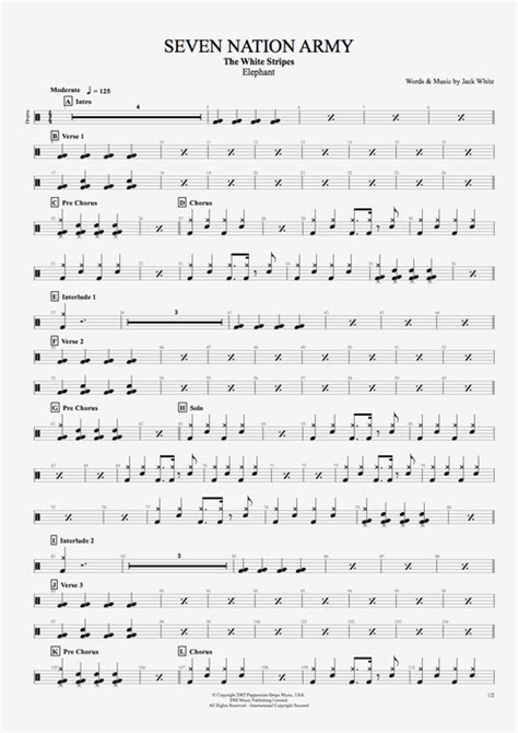 Seven Nation Army Tab By The White Stripes Guitar Pro Full Score