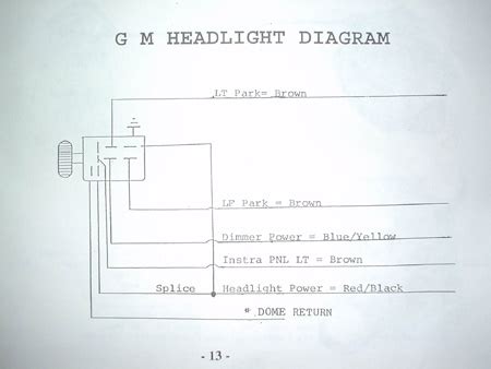 gm headlight switch wiring diagram  wiring diagram