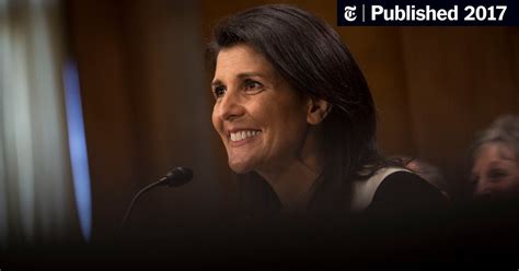 Nikki Haley At Confirmation Hearing Says Russia Is Guilty Of War