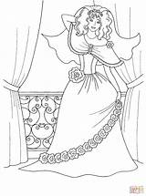 Coloring Princess Cute Pages Silhouettes Printable sketch template