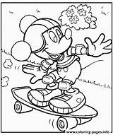Mickey Coloring 9e31 Skateboard Disney Pages Spanish Printable Color Popular sketch template
