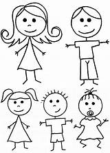 Stick Figure Coloring Pages People Template sketch template