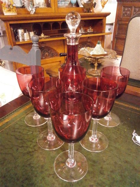 Antiques Atlas Cranberry Glass Decanter