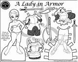 Paper Doll Armor Knight Color Dolls Printable Fantasy Paperthinpersonas Pdf Marisole Monday Archives Category Lady sketch template