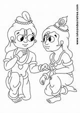 Krishna Line Balarama Sri Drawing sketch template