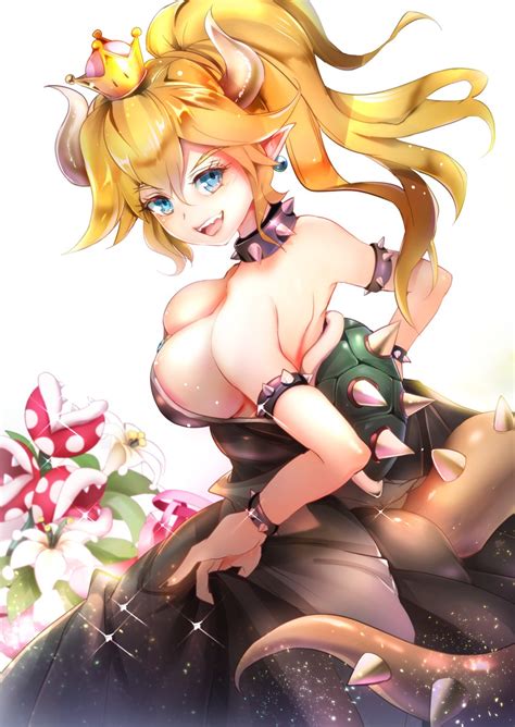 Bowsette And Piranha Plant Mario And 1 More Drawn By