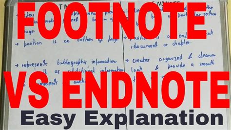 footnote  endnotedifference  footnote  endnotefootnote
