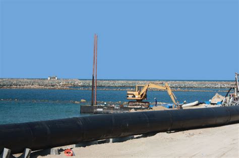 installation  intakeoutfall pipeline  iwp plant union dredgers