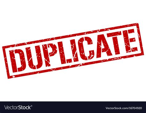 duplicate stamp royalty  vector image vectorstock