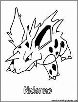 Coloring Pokemon Pages Poison Nidorino Print Colouring sketch template