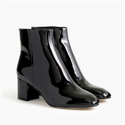 pair  boots     black patent leather boots boots womens boots