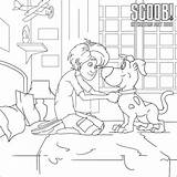 Scooby Scoob Doo Shaggy Jaren Jongere Kleurplaten Onlinecoloringpages Cama Peludo sketch template