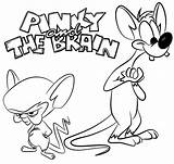 Brain Pinky Coloring Wb Pages Kids Seven Funny sketch template