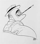 Hirschfeld Al Drawing Franklin Roosevelt Drawings Caricatures Caricature Choose Board Pbs sketch template