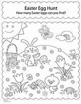 Easter Coloring Pages Colouring Hunt Printable Activity Egg Kids Printables Eggs Worksheets Activities Sheet Sheets Preschool Fun Color Print Find sketch template