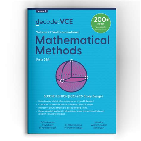 Single Volumes Vce Maths Methods Units 3and4