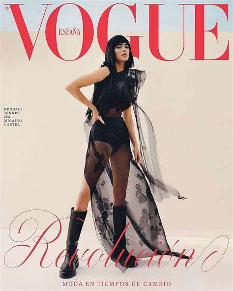 kendall jenner wows in sheer gown with a fringed black wig for vogue