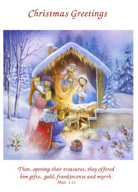 christmas religious cards xm338 pack of 5