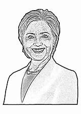 Hillary Clinton Coloring Pages Edupics Large sketch template